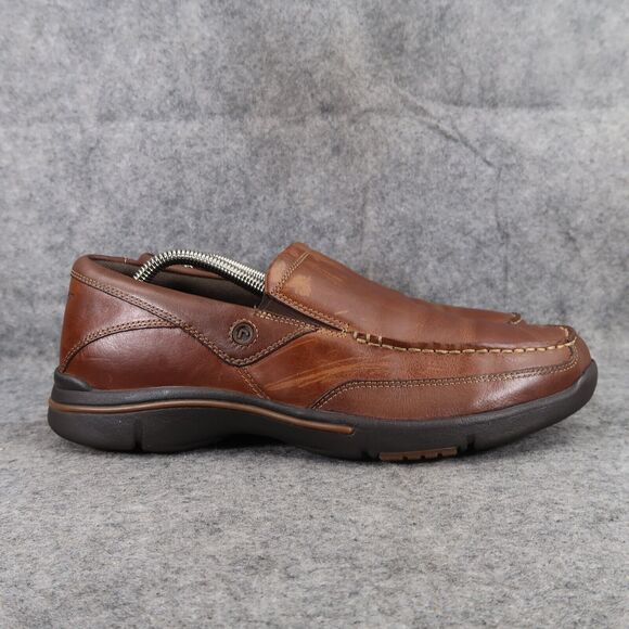 Rockport Shoes Mens 9 Slip On Loafer Casual Leather Comfort Moc Brown Work Walk - Picture 16 of 16